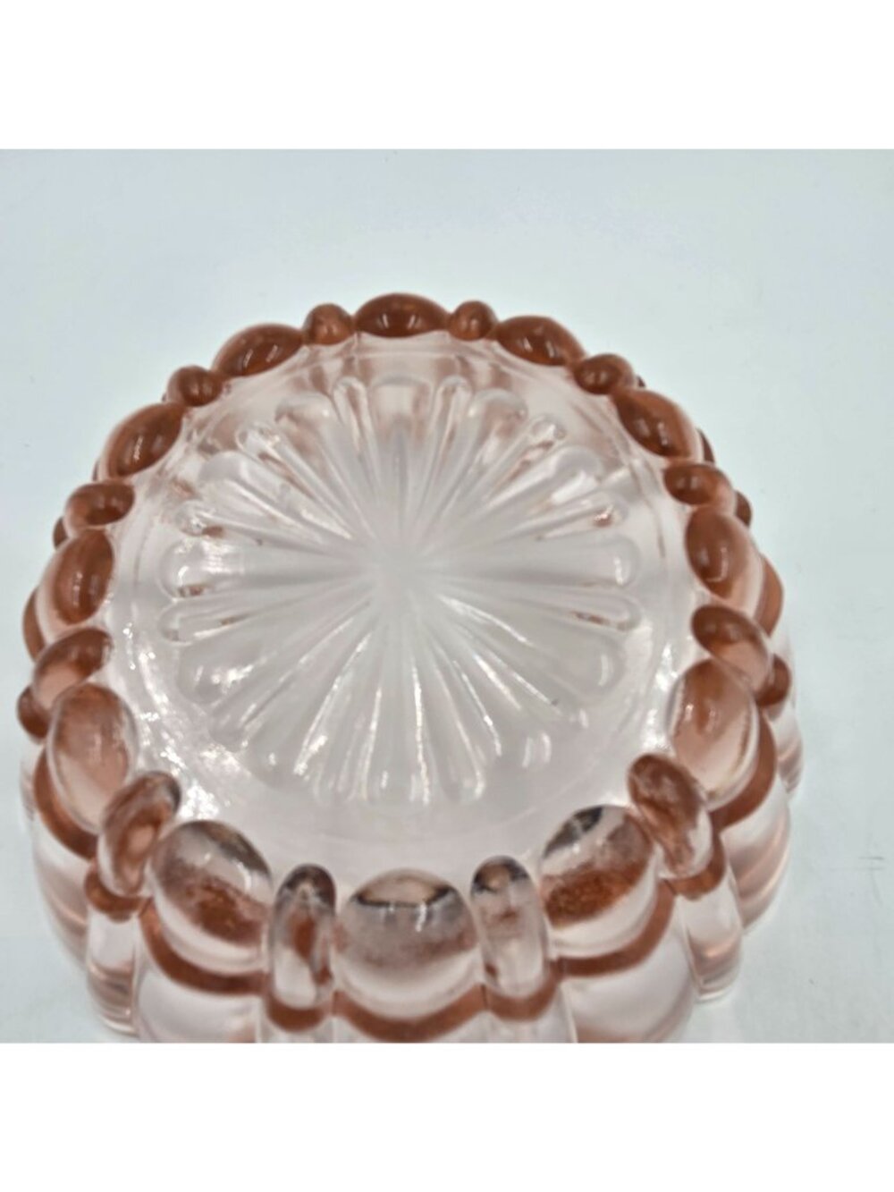 Anchor Hocking Old Café Pink Ridged Candy Bowl - Picture 6 of 6